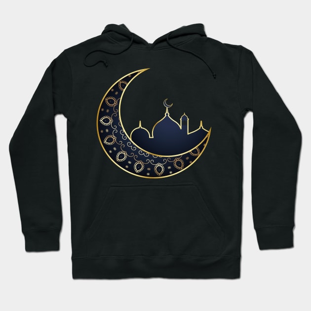 Islamic Hilal Artwork Hoodie by ArkiLart Design